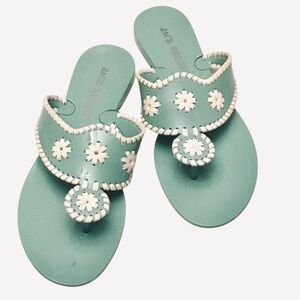 Jack Roger’s Jelly Slip on Thong Aqua Plastic Flip Flop Sandals Size-9